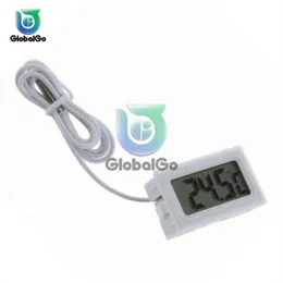 FY-10 Mini LCD Digitales Thermometer eingebetteter Temperatursensor-Messgerät Detector Tester 1m 3m 5m für Auto Innenbad Innentum Inkubator