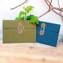 20Pcs Colorful Envelope storage vintage tie buckle paper special Paper Floral Gift postcard Office Supplier paper bag 115*170mm