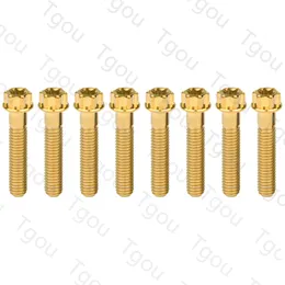 TGOU Titanium Bolt M6x15/20/25/30mm Flange Torx T30 parafuso da cabeça para motocicleta 8pcs