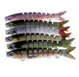 Pesca com mosca Big Lure 8 Segmentos Isores duras 13 6cm 19g Simulação de plástico ABS FISH FISH MULTISSECIONENTE DIVIR BASS Crankbaits253C1717232