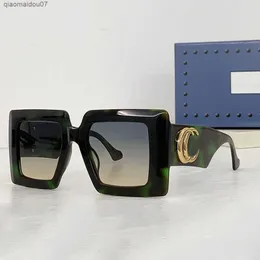 Sonnenbrille Übergroße Square Designer Sonnenbrille GG0997 modische Herren und Frauen große Brillen mit Metallverlauf Lunetten für Freizeit- und Strandteil