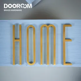 Dooroom Brass Letters A-Z For Company Names Door Plates Decorative Wall Letters Personalized Symbols Address