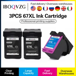 IBOQVZG REMURANUDOWANE 67XL Wymienca kasety atramentowej dla HP 67 XL HP67 Deskjet Plus 2732 2755 4152 4155 4158 Envy 6052 6058 6058 6058 6058