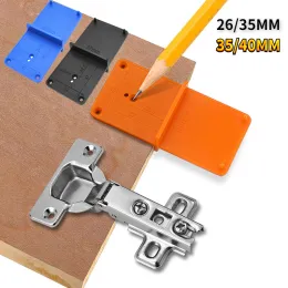 26/35/40mm Punch Hinge Drill Hole Opener Locator Guide Drill Bit Hole Tool Door Cabinets DIY Template for Woodworking Hand Tool