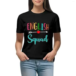 女子ポロス英語分隊の先生は、S-5XL Tシャツ韓国のファッショントップTシャツの女性のためのS-5XL Tシャツの韓国のファッショントップ