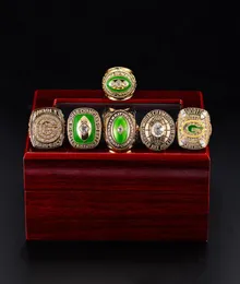 6PCSset Rugby Ship Ring 2019 Wisconsin Football Ring Rings Rings de alta qualidade Fã de joalheria UM TAMANHO1233927