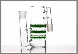 Fuggire di cenere di vetro Fumo tre nonete perc 145188 mm Triple HC Bong Precooler vari colori Factory Direct 7490019