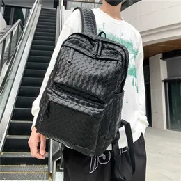 Borsa a tracolla per zaino per business tessuto in pelle maschile, borsa per computer casual alla moda studente universitario, borsa da viaggio per esterni 240415