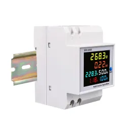 220V 380V Voltage 6IN1 Din Rail Monitor AC Current Power Factor Active KWH Electric Energy Frequency Meter VOLT AMP D52-2066