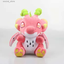 Gefüllte Plüschtiere 25 cm/9.84in niedliche Drachenfrüchte Drache Plüschspielzeug gefüllte Drache Tier Puppen Pitaya Spielzeug Kawaii Plüschgeschenk für Kinder l411