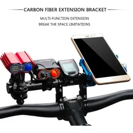 1pcs 10/20/30cm Biciclo Miço estendido Bracket Bike Bike Mount Bar Bon Holder Suporte de lâmpada Rack Stand Fiber de liga