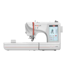 Poolin Digital Embroidery Machine Automatic 7'' Large LCD Touchscreen 4" x 9.2" S Household Embroidery Machine For Clothes