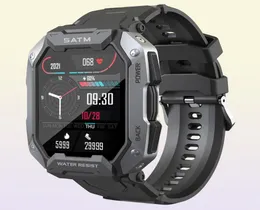 C20 Military Smart Watch Männer Carbon Schwarz Ultra Armee Outdoor IP68 5atm wasserdichte Herzfrequenz Blut Sauerstoff Smartwatch 20221506679