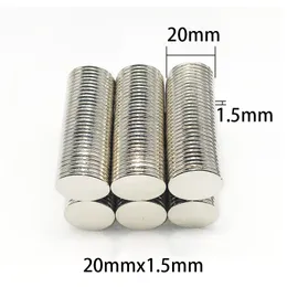 5~100PCS 20x1 20x1.5 20x2 20x3 20x4mm Magnet Powerful Magnetic Small Round Rare Earth Magnets Search Magnets