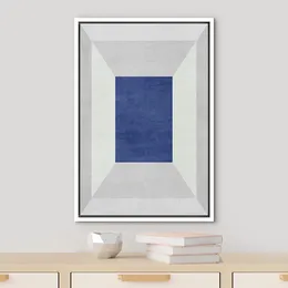 Canvas Print Wall Art 3D Эффект Сюрреалистический синий квадрат Абстрактные геометрические иллюстрации