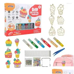 Decorazioni natalizie Crystal Paint Arts and Crafts Set Coake colla GUKA CIGNANTE CIROLATO COMPETTO HALLOWEEN KIDS DELIBILE DELLA CONSEGNA DELLA CASA OTZD