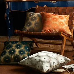 Kudde Golden Royal Jacquard Cover för vardagsrummet soffa Americana Luxury Pudowcase 45 45cm Heminredning