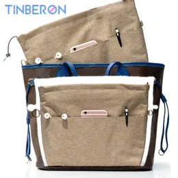 Tinberon Tote Cosmetic Bag odpowiedni dla kobiet worka marki Wysokiej jakości Oxford Makeup Organizer Wstaw torbę TOP WEWNĘTRZA