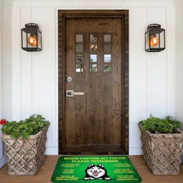 Kom ihåg Siberian Husky Doormat Anti-Slip Entrance Kitchen Bath Door Floor Mats Alaskan Malamute Dog Rug Mattor Fot