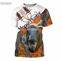 Liasoso Harajuku streetwear unisex grafisk jakt anka t skjortor 3d över hela jakt djur t skjortor reaper realtree camo skjorta