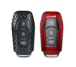 Carbon Fiber Car Remote Key Cover Case decoration Fob Protector Car Styling Accessories Key Case For Ford Mustang 20152020 Car Ac4099264