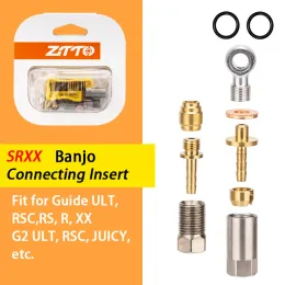 ZTTO Hydraulic DISCRING HOSH CONNECTOR INSERT OLIVE BANJO SET BH90 CODE R BH59 TECH3 M8100 MT200 M5100 M9020 COPPER PIN