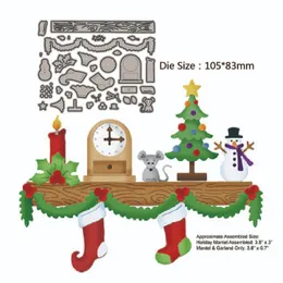 Weihnachtswecker Socken Schneemann Metall Schneiden Layering Die Sammelalbum Die Foto Album Dekor DIY CARD FRAGE 2022 NEU