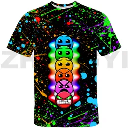 Geometry Dash 3D T-Shirt Kid Angry Graphic T-Shirts Sommer Streetwear Kleinkind Kurzes Tees Daily Herren T-Shirts Frauen Anime Shirt