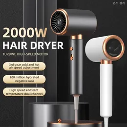 2000w 3ª engrenagem Profissional Secador de cabelo Profissional Lonic Lonic Buft Scows Brush Brush Hirdryer Fowerdryer Salon Ferramenta 240423