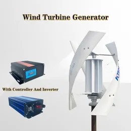5000W Windmills Energy Vertical Wind Turbine Generator Kit 3000W 5000W med Hybrid Controller 12V 24V 48V Homeuse med inverterare