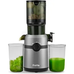 Tools Grey Cold Press Slow Masticating Juice Extractor with Large 4.25" Feed Chute Automatic Feed High Juice Yield