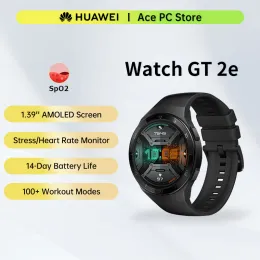 시계 Huawei Watch GT 2E Smart Watch 1.39 ''5ATM SPO2 심박수 수면 모니터 스마트 워치 피트니스 스포츠 남성용 시계