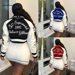 Womens Jackets Varsity Baseball Bomber Jacket Hip Hop Haruku Letterman Patchwork Leather Y2K Streetwear College Coats Top Women 2023 230114