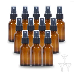Garrafas de armazenamento 1pcs 5ml-100ml Amber vazio Névoa de vidro pequeno conjunto de spray de vidro para óleos essenciais soluções de limpeza de perfume