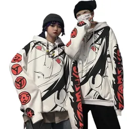Con cappuccio anime e-baihui Coppia di streetwear coppia inverno Coat Fashion Cartunone Sasuke Giappone Felpa con cappuccio Felpa con cappuccio UNISEX MENUS WOMENS5555733