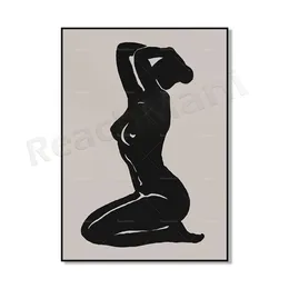 black beige gallery wall art, Matisse, Picasso, Edvard Munch, scream print, face model modern art poster, woman body print