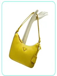 7A quality 3piece nylon bag triangle ReEdition 2005 2000 handbag Womens Mens purse crossbody shoulder tote clutch chain Luxury De8941929