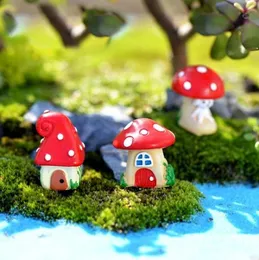 3pcslot Gartendekoration Mini -Pilz -Ornament Tier Miniaturfiguren Fairy Pilze Mikrolandschaftsgestaltung Dekor Harz Craft3678395