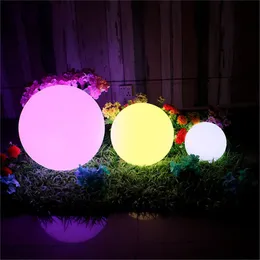 RGB LED Glühen runde Ball Lampe Batterie angetrieben 16 Farben Innen im Freien Dekor Nachtlichter für Gartenfeier Hochzeitslandschaft Rasen
