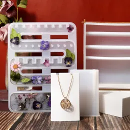 Silicone Resin Molds Jewelry Display Stand Epoxy Mold Earring Storage Holder Resin Casting Mould for Jewelry Organizer