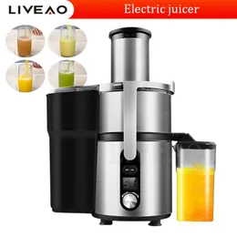 Elektriska juicers hushåll rostfritt stål juicer mixer starka frukt grönsaker extraktor rest färsk juice separation