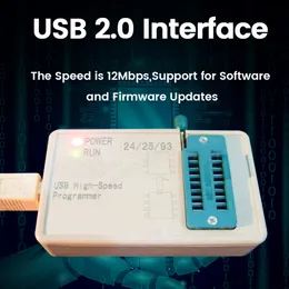 EZP2019 USB -programmerare High Speed ​​SPI USB 2.0 för 24 25 93 EEPROM 25 Flash Bios Chip med SOP Socket Clip Burner Kit