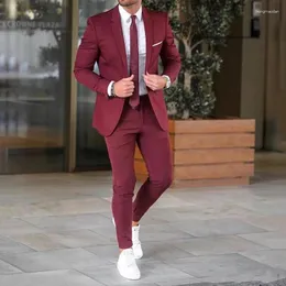 الرجال للرجال الشارع menwear burgundy slim fit men costume homme terno masculino tuxedo Groom Wedding Blazer 2 PCS Jacket Pant