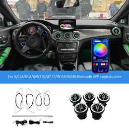 256 Color LED Outlet Turbine Turbine Bico A atmosfera é adequada para Mercedes-Benz A/CLA/GLA/B-Class W176/W117/W156/W246