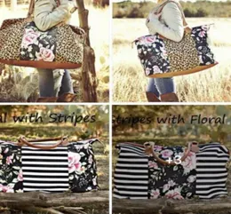 22 polegadas de xadrez com bolsa de manta de flores Duffle Duffel Bag Duffle para Lady Girls Weekend Travel Tote 10 Styles LJJK22154312180