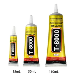 5PSC 110MLL50ML 15ML T8000 액체 접착제 다중 목적 수리 접착제 터치 스크린 전화 프레임 DIY 도구 T8000 슈퍼 에폭시 adhesive5999973