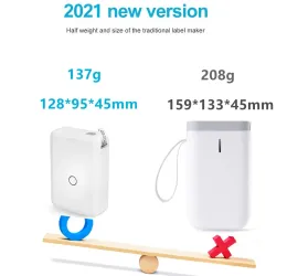 Yazıcılar Yeni 2021 Niimbot D110 Mini Taşınabilir Termal Etiket Yazıcı Hangul Bluetooth Etiket Yazıcı Çıkartma Cep Barkod Yazıcı
