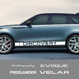 랜드 로버 디스커버리를위한 자동차 도어 사이드 스티커 Evoque Freelander Autogography Velar SVR Decor Decals 자동 튜닝 액세서리