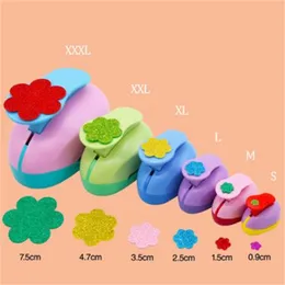 7.5cm 5cm 3.5cm 2.5cm 1.5cm 0.9cm Flower Craft Punch Scrapbooking School Paper Puncher Eva Hole Punch 6 Petal Cutter無料船