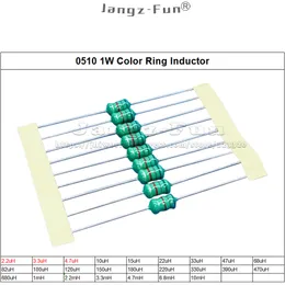 50pcs 0510 1W Farbringinduktoren Eintauchinduktivität 0,22UH ~ 1MH 0,22 1 2,2 3,3 4,7 10 15 22 33 47 68 82 100 150 220 330 470 UH MH